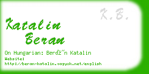 katalin beran business card